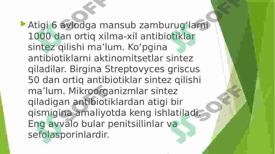 Oqsil va antibiotiklar ishlab chiqarish biotexnologiyasi 4
