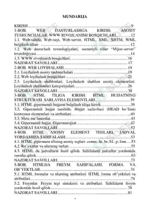 Web ilovalar yaratish 4