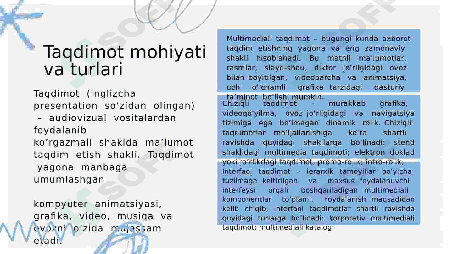 Taqdimot tayyorlash va taqdim etish usuli va vositalari 4