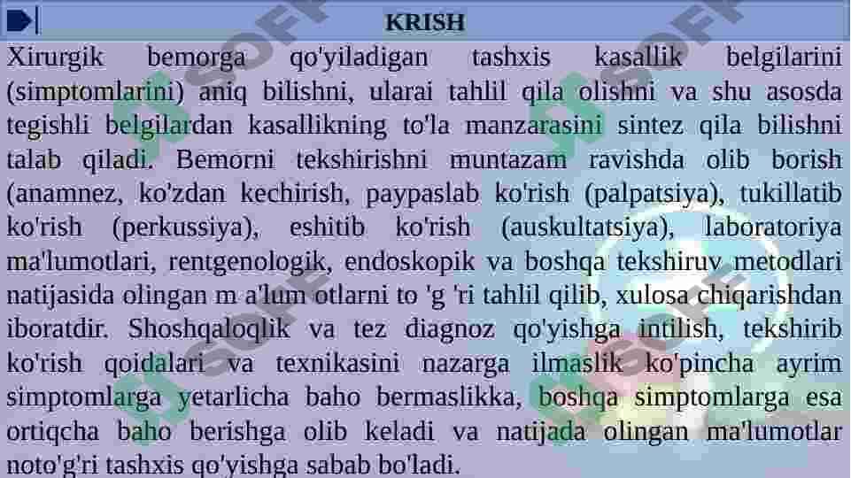 XIRURGIK BEMORLARNI TEKSHIRISH 4