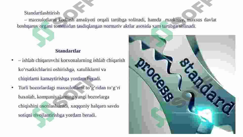 Standartlashtirishning turli darajadagi ob'ektlari 4