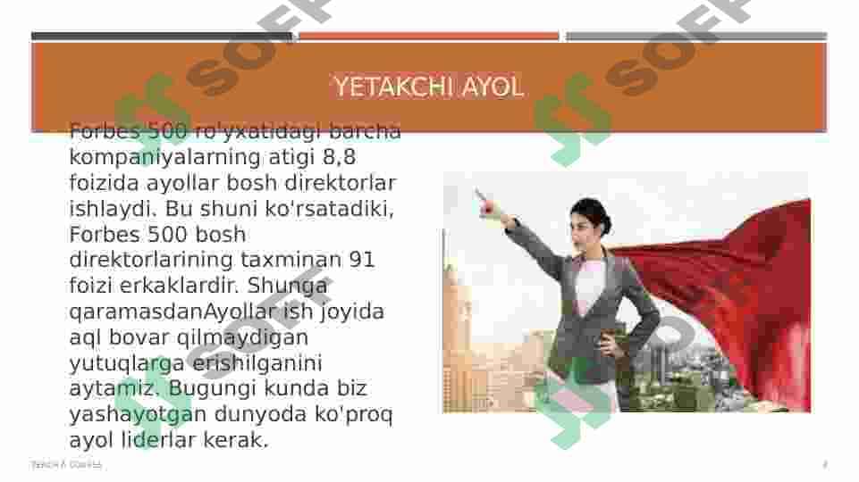 Yetakchilik rivojlanishida gender jihatlari 4