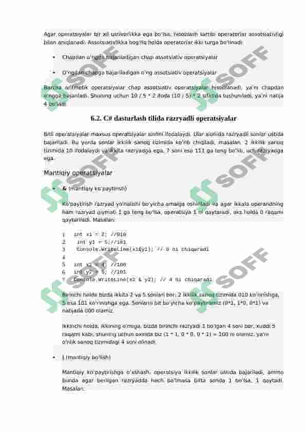 C#  dasturlash tilining o‘zgaruvchilari 4