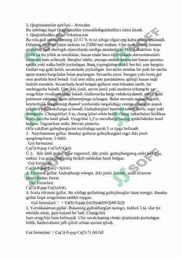 Qoqioʻtdoshlar oilasi 4