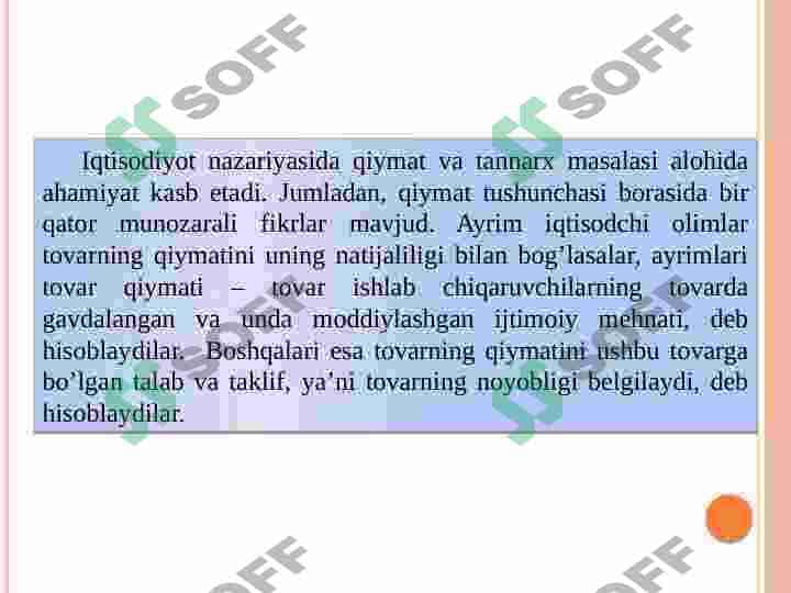 BOZOR SHAROITIDA NARX (BAHO)LARNING SHAKLLANISHI 4