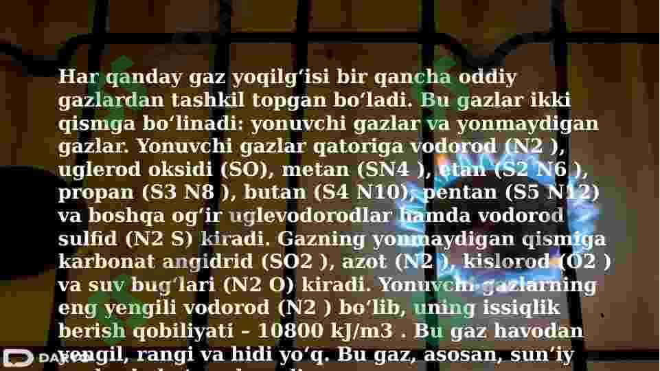 “Gaz ta’minoti tizimlari” faniga kirish        O‘zbekiston Respublikasida gaz ta’minoti tizimlarining rivojlanishi. Gaz ta’minoti tizimlarini loyihalash, qurish va ulardan foydalanishning asosiy muammolari. 4