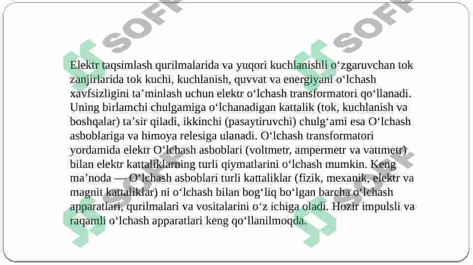 Raqamli o`lchash asboblari 4