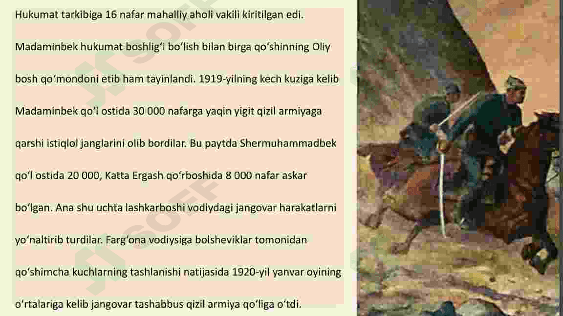 TURKISTON ASSR, BXSR VA  XXSRda SOVET  HOKIMIYATIGA QARSHI  QUROLLI HARAKATLAR (10-sinf O'zbekiston tarix )) 4