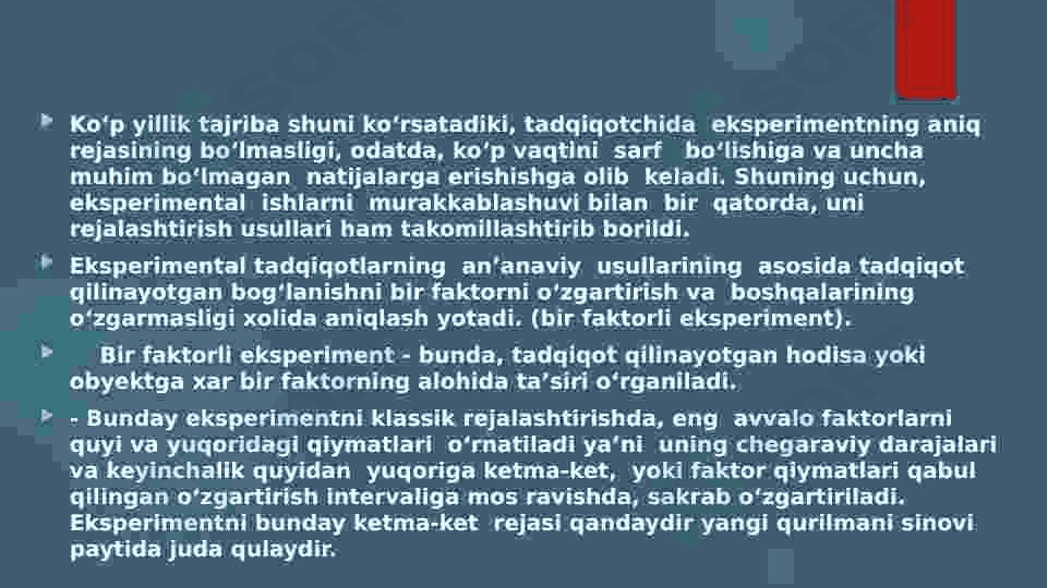Eksperimental rejalar 4