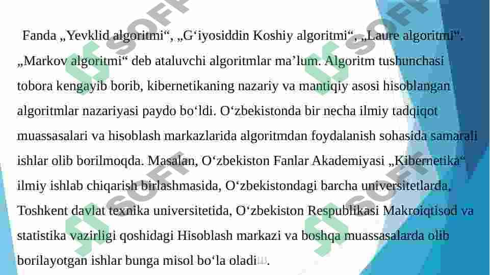 Algoritmlar va ular bilan ishlash 4