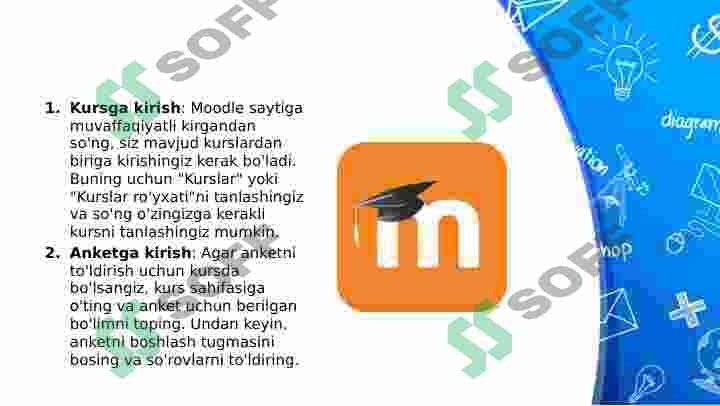 Moodle tizimida anketa tuzish. 4