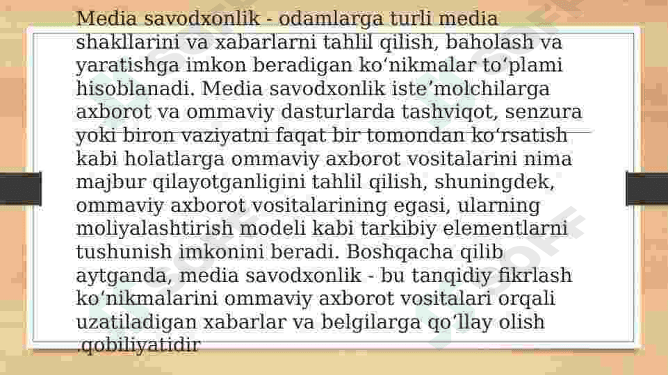 Dunyo mamlakatlaridagi media va axborot savodxonligi taraqqiyoti 4