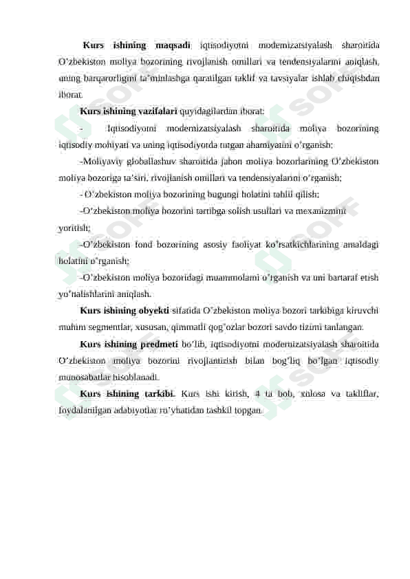 O'zbekistonda moliya bozorining shakllanishi va rivojlanishi 4