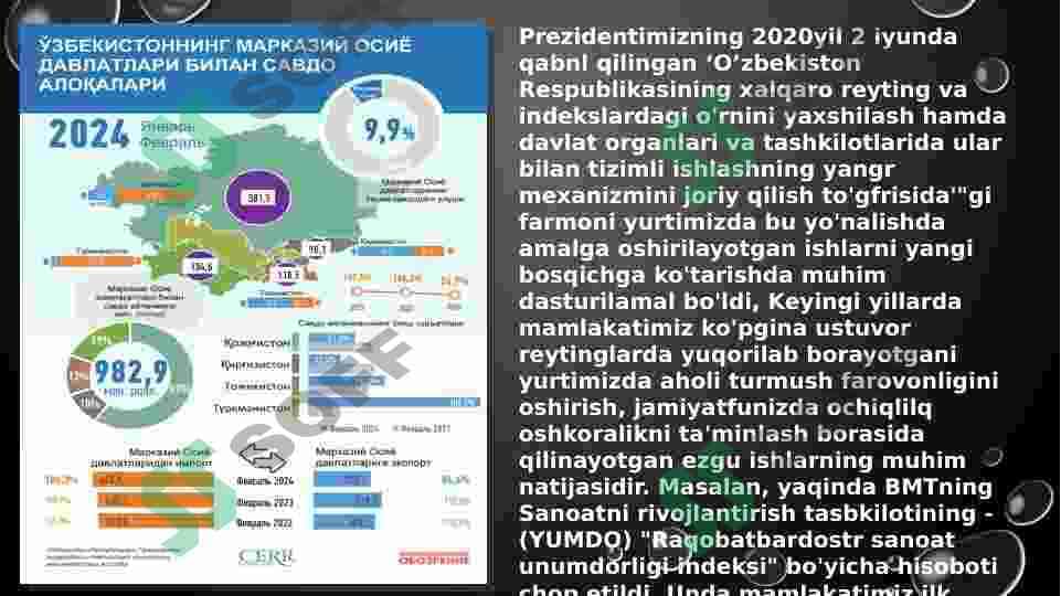 Iqtisodiy va Ijtimoiy sohadagi ustuvor xalqaro reytinglar va Ularga O'zbekistonning Integratsiyalashuvi 4