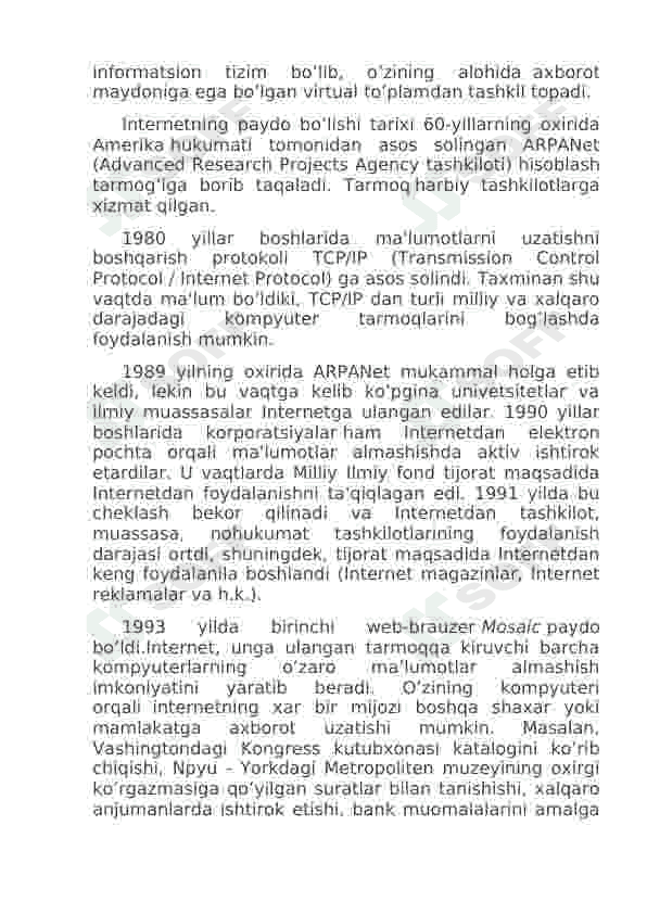 Internet global tarmog`i 4