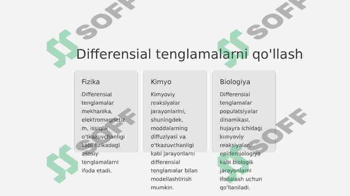 Differensial tenglamalar va ularni yechish 4