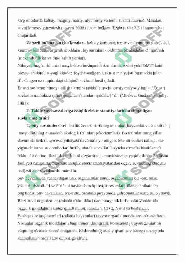 IES oqava suvlari va ularni tozlash 4
