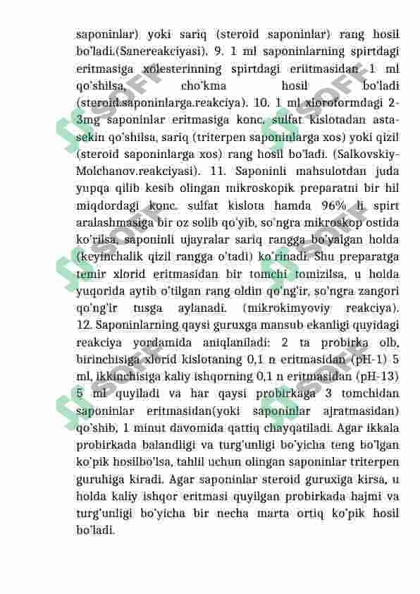 Saponinlar-biolagik faol moddalar 4