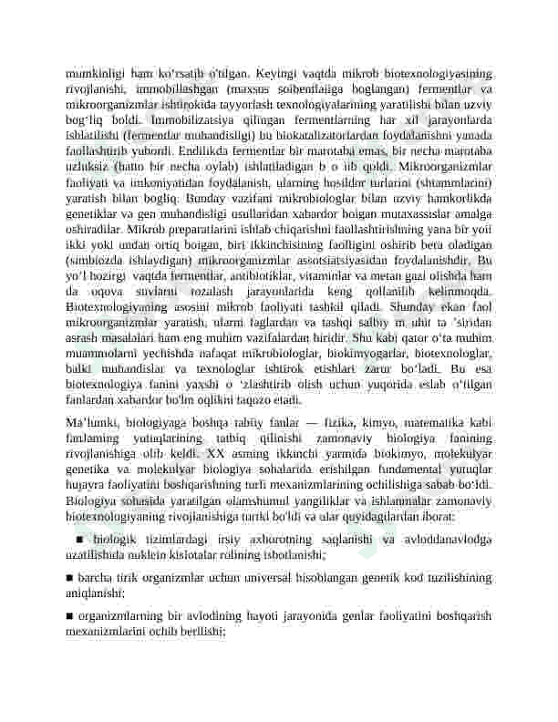 Bakteriyalarda fermenetiv jarayonlar.Tashqi muhitni biologik va texnologik chiqindilar bilan ifloslanishi 4