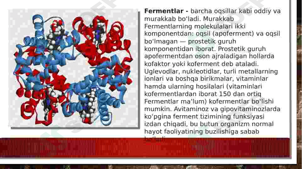 FERMENTLAR.ULARNING BIOLOGIK XOSSALARI 4