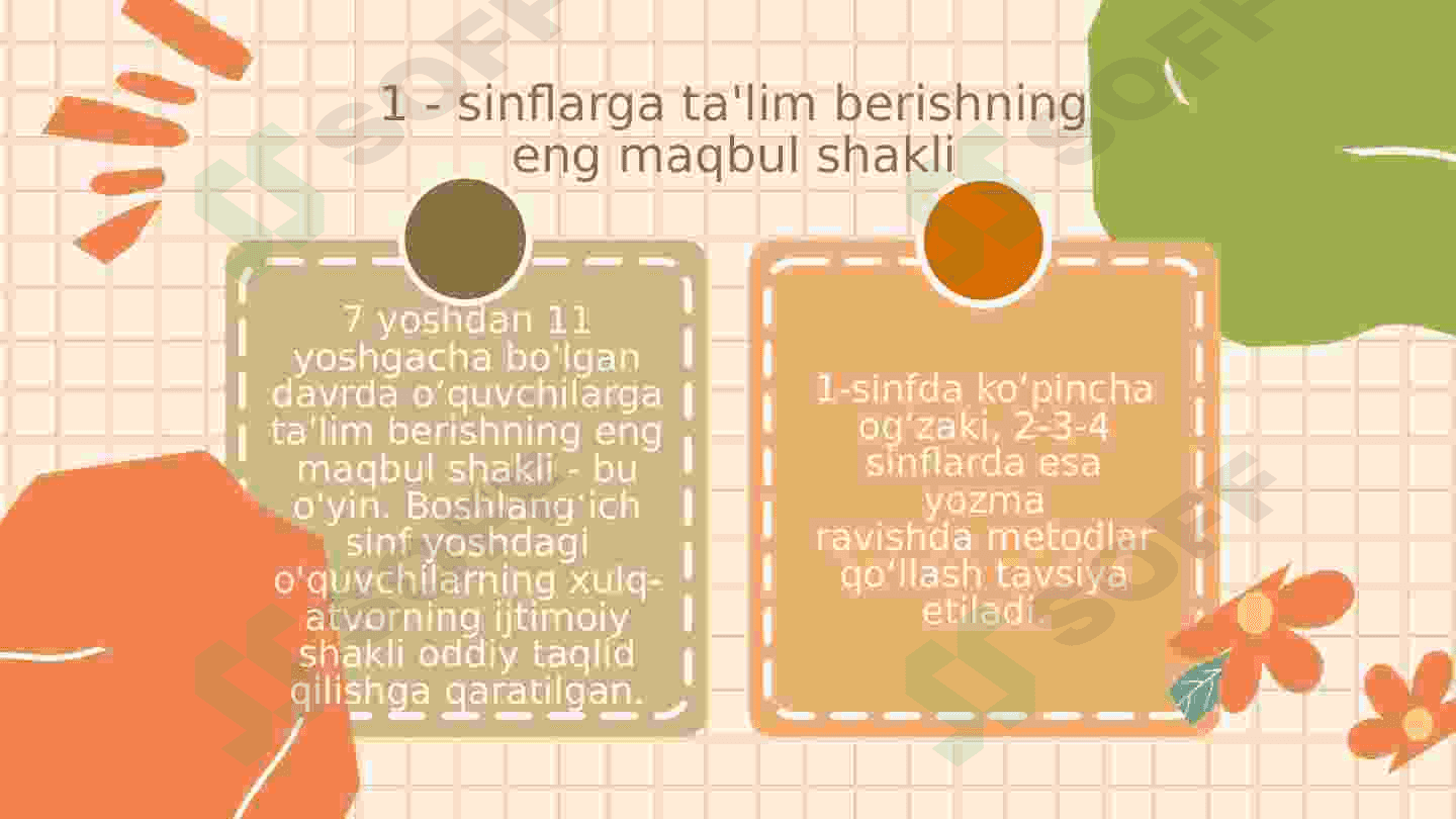 1 - sinf “Tarbiya”  darsligini  o’rganish 4