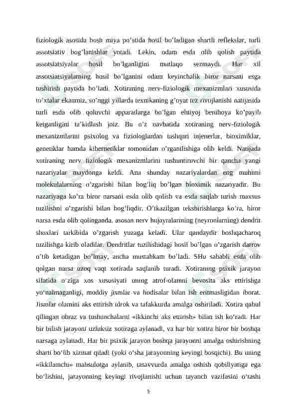 Xotira turlari 5