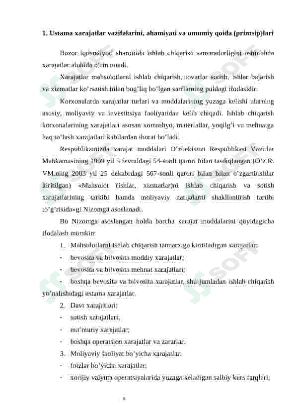 Ustama xarajatlar hisobi 5