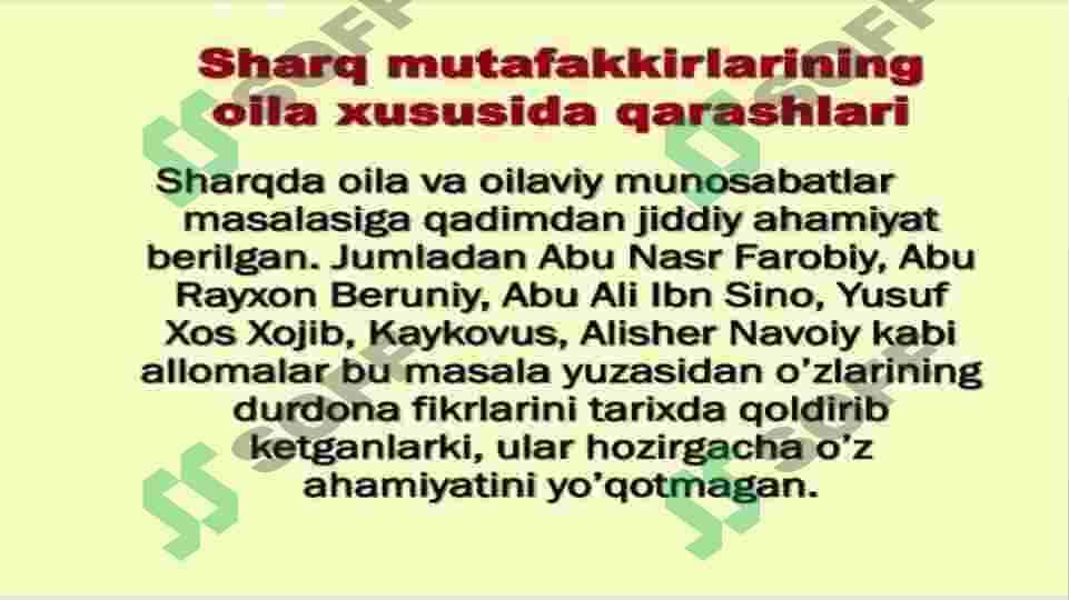 Oilani o'rganishda sharqona qarashlar 5