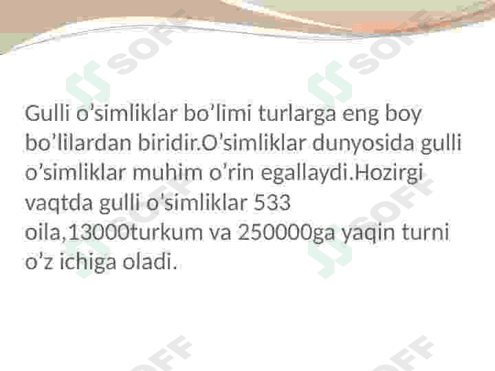 Gulli oʻsimliklarni kelib chiqishi 5