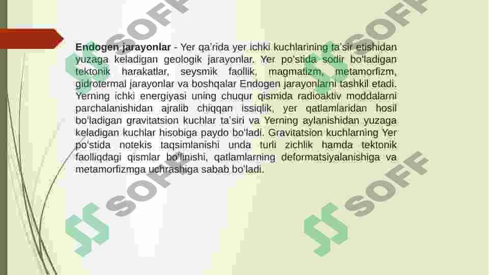 ENDOGEN GIYALOGIK JARAYON.MAGMATIZIM. 5