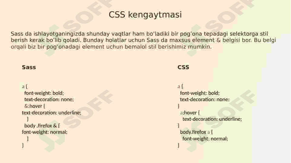 Sass haqida va undan foydalanish 5