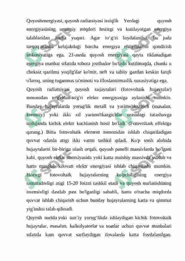 Quyosh Energetikasi 5