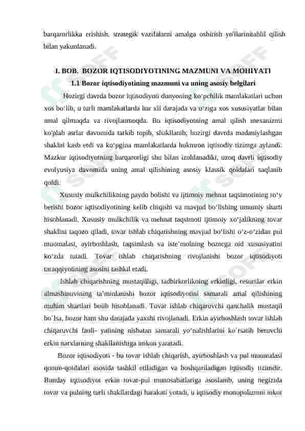 Bozor iqtisodiyotiga o'tish davri, uning xususiyatlari va davomiyligi 5