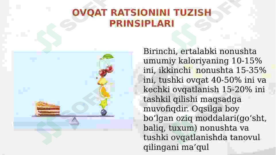 Ovqatlanish ratsionini tuzish. Endokrin tizimi kasalliklari 5
