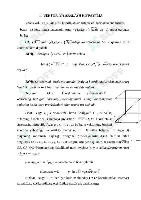 Vektor va aralash ko’paytmani masalalar yechishga tadbiqi 5
