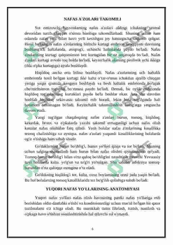 Nafas olish sistemasi 5