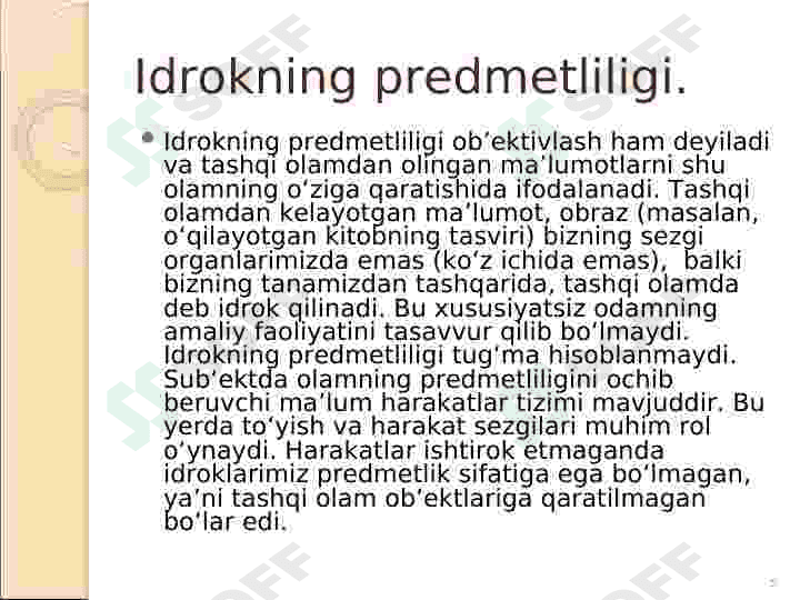 Idrok haqida tushuncha 5