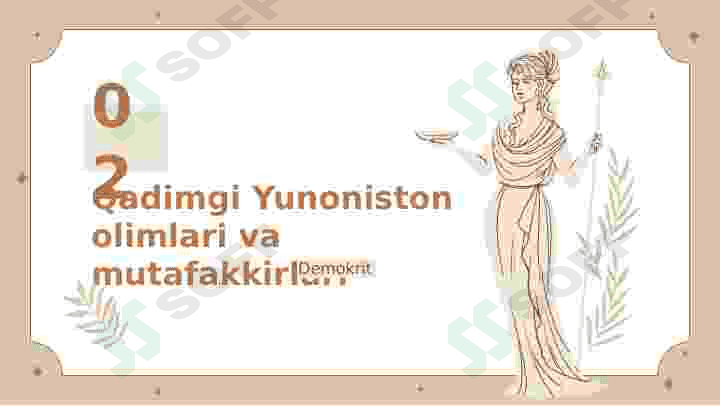 Qadimgi yunoniston olimlari va mutaffakirlari 5