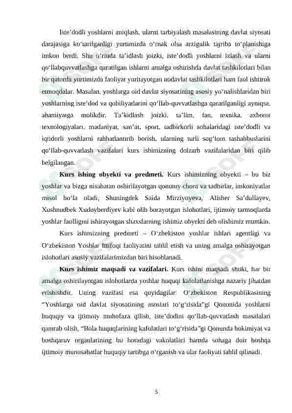 Yoshlarni ijtimoiy-pedagogikqo’llab-quvvatlash tizimi 5