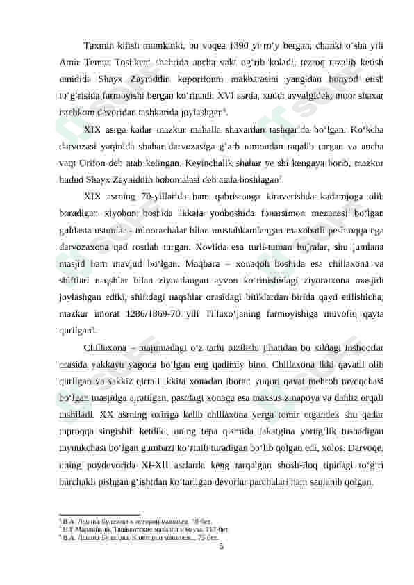 Toshkent shahri ziyoratgohlari me'moriy yozuvlarining aks ettirilishi. 5