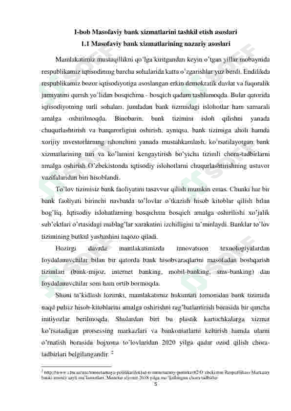Tijorat banklarida masofaviy bank xizmatlarini kengaytirish yo`llari 5