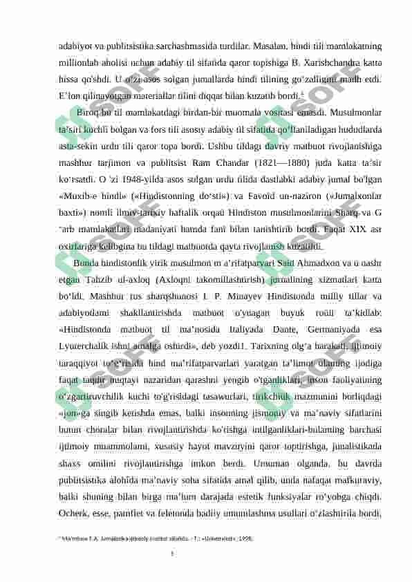 XIX asr ikkinchi yarmi XX asr boshlarida Turkiston o'lkasida matbuot va jurnalistika 5