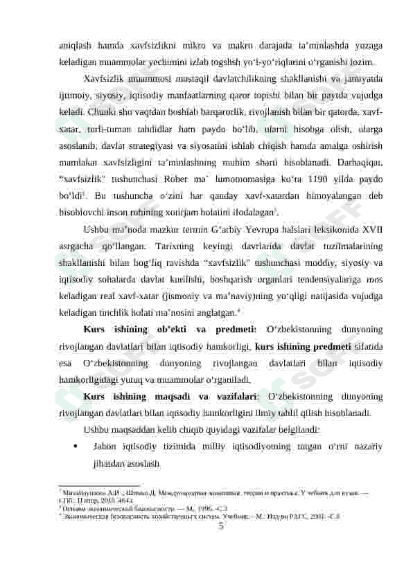 O‘ZBEKISTONNING DUNYONING RIVOJLANGAN DAVLATLARI BILAN IQTISODIY HAMKORLIGI. 5