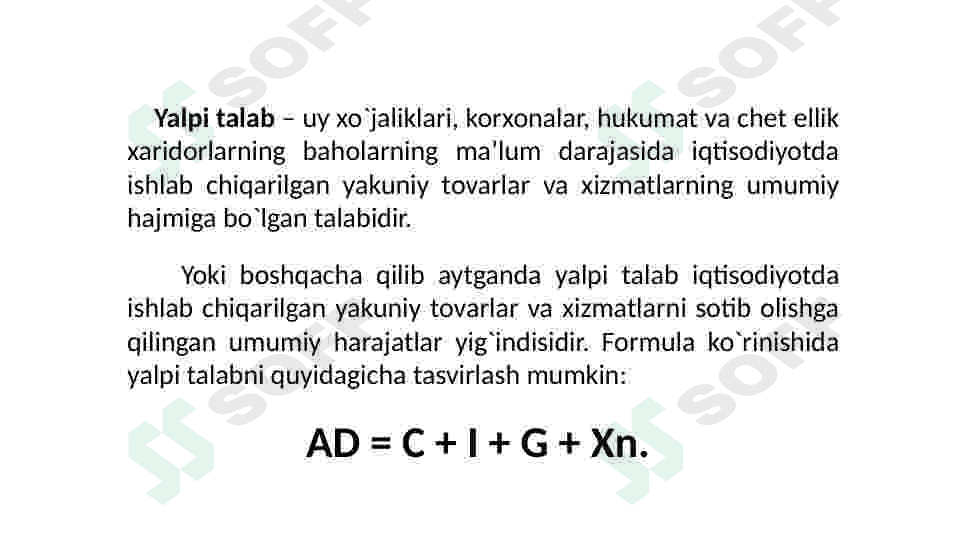 Yalpi talab va yalpi taklif 5