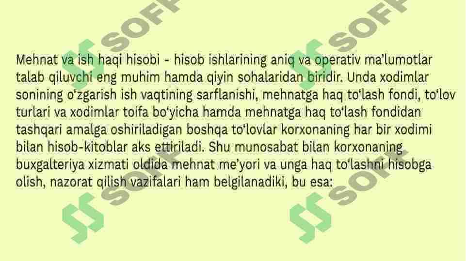 Mehnat va ish haqini hisobga olish 5