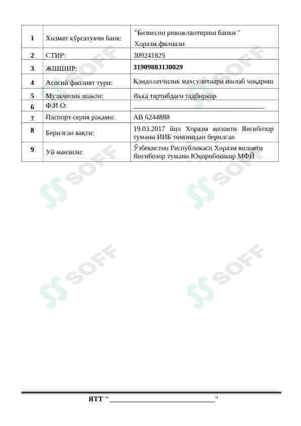 Qandolatchilik mahsulotlari ishlab chiqarish biznes rejasi (uzb) 5