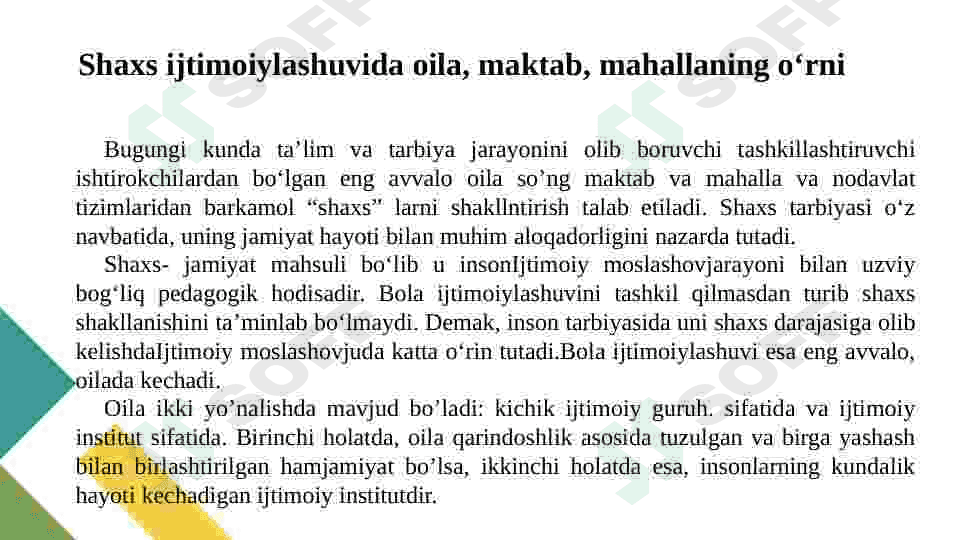 Mahalla ijtimoiylashuvining  an’anaviy omili sifatida 5