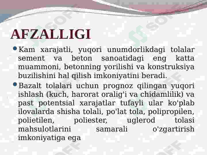 Bazalt va bazalt asosli mahsulotlar 5