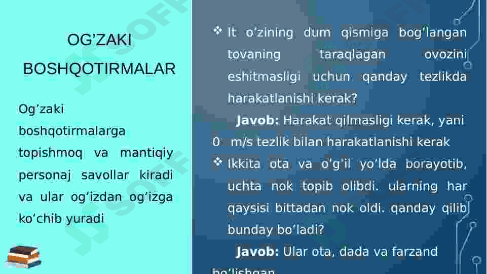 Boshlang’ich sinflarda matematik boshqotirmalar 2 5
