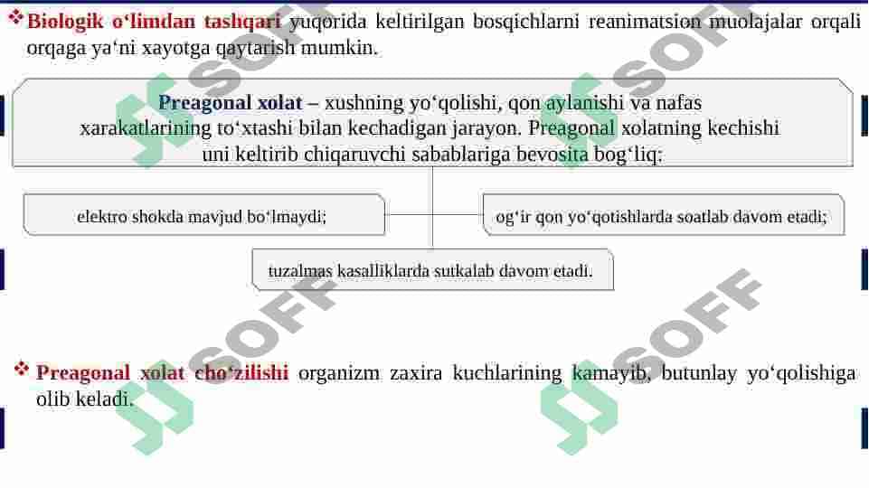 TЕRMINAL ХОLATLAR VA RЕANIMATSIYA ASОSLARI - XRURGIYA 5